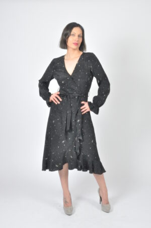 Robe Long Noir Col V