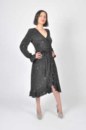 Robe Long Noir Col V